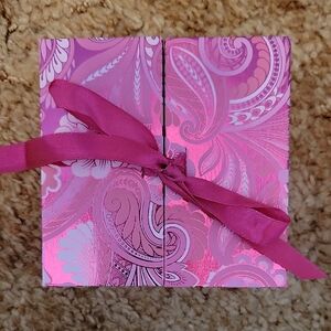 Pink Paisley Gift Box with Ribbon